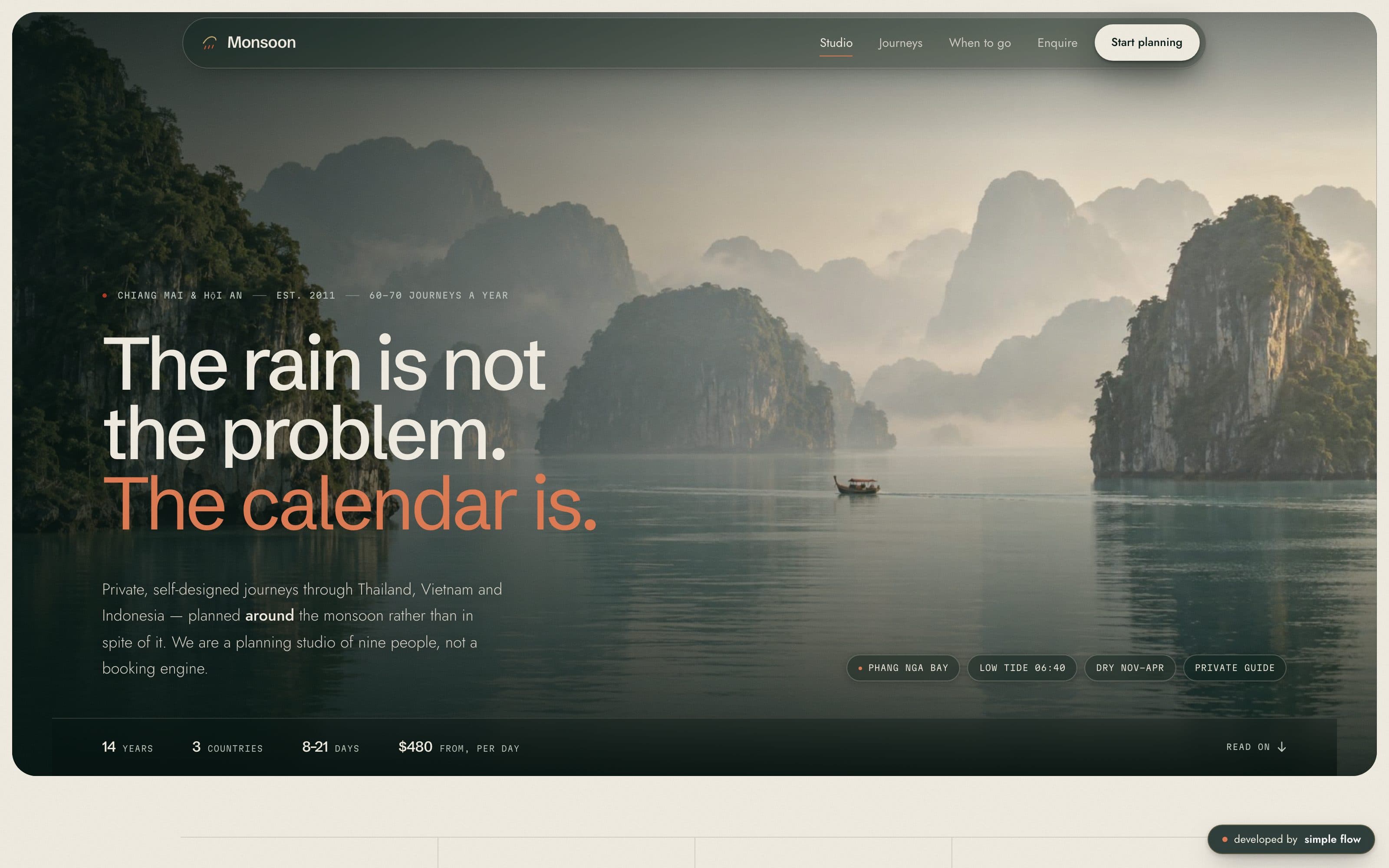 Monsoon demo site homepage